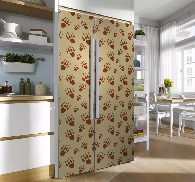 Porcupine footprint appliance stickers - TenStickers