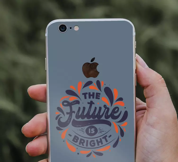Positive mind on future iPhone sticker - TenStickers
