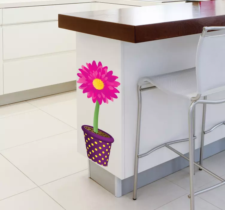 Potted Flower Sticker - TenStickers