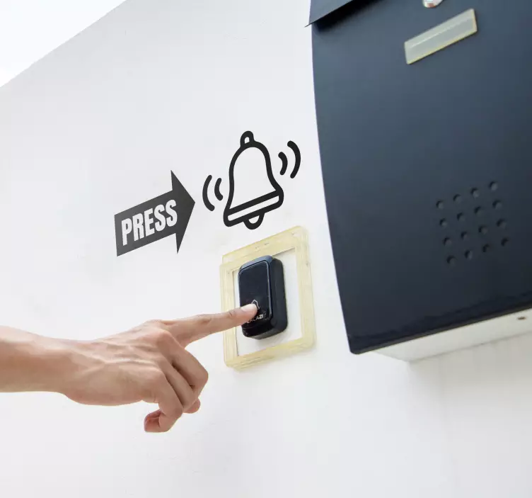 Press the doorbell. vinyl sign - TenStickers