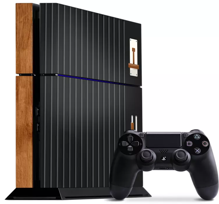 PS4 gaming system wood PS4 stickers - TenStickers