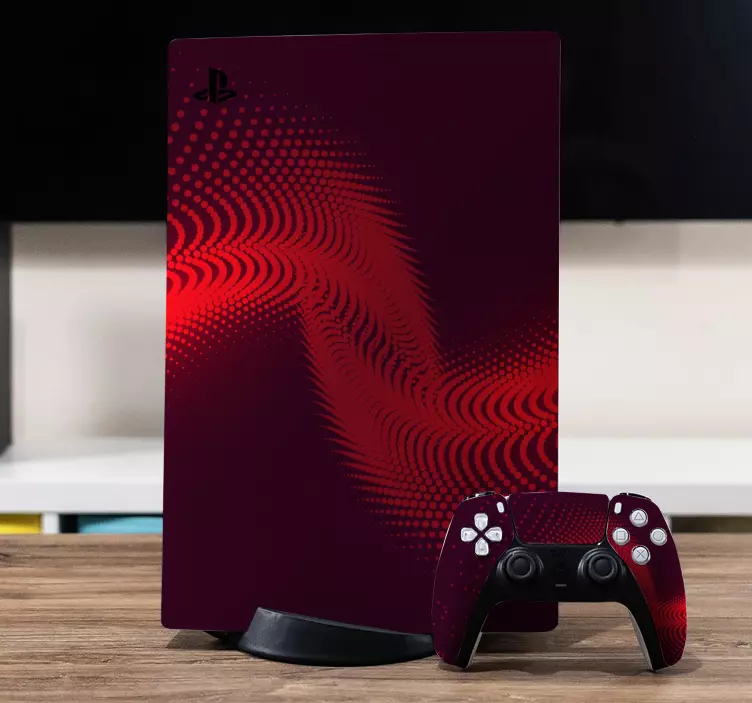 PS4 red burst PS5 stickers - TenStickers