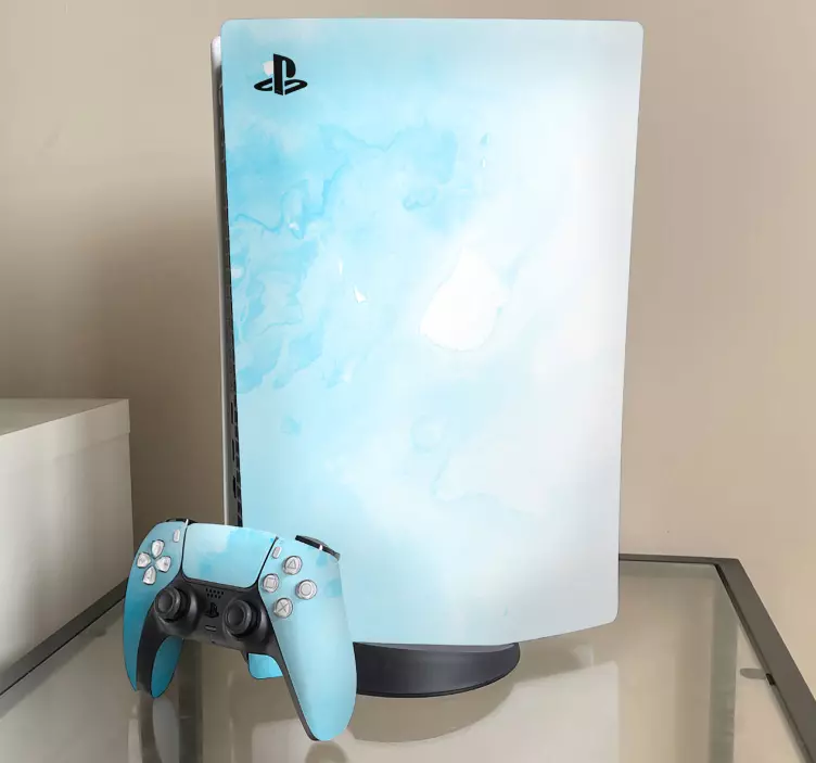 Ps5 skin for aqua-colored gaming console - TenStickers