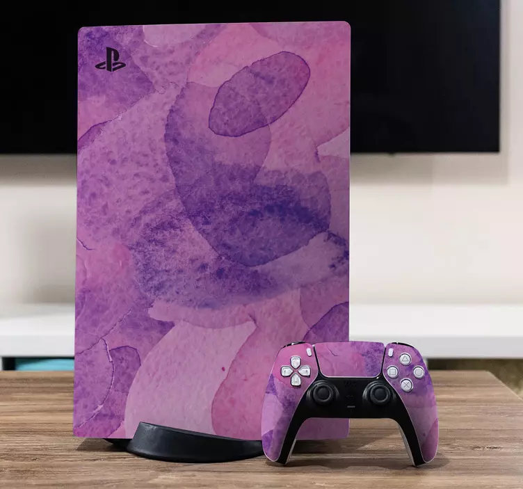 Ps5 skin in lively purple designs - TenStickers