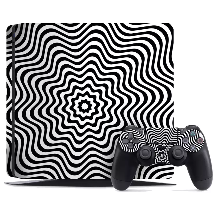 Psychedelic optimal illusion PS4 sticker - TenStickers