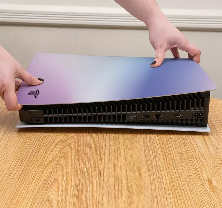 Purple 3D effect holographic PS5 decal - TenStickers