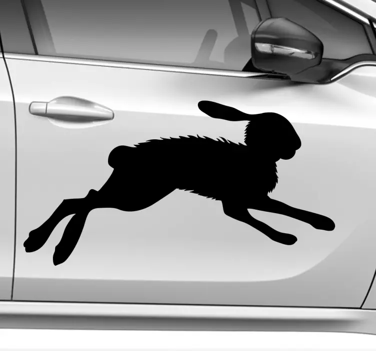 Rabbit animal Car vinyl Sticker - TenStickers