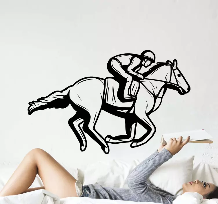 Race Horse Movement football sticker - TenStickers
