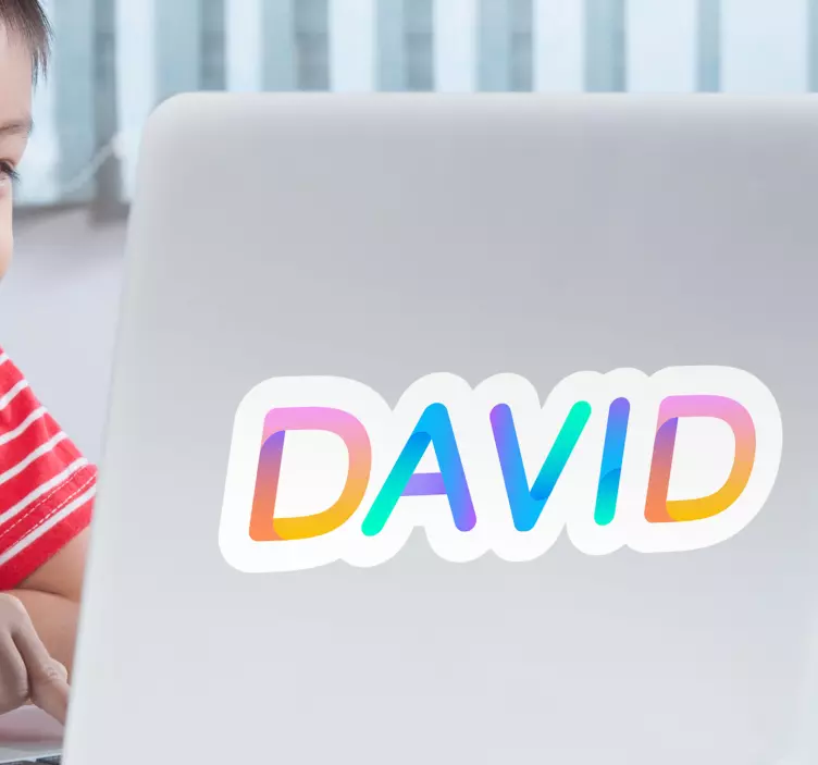 Rainbow name  laptop skins - TenStickers