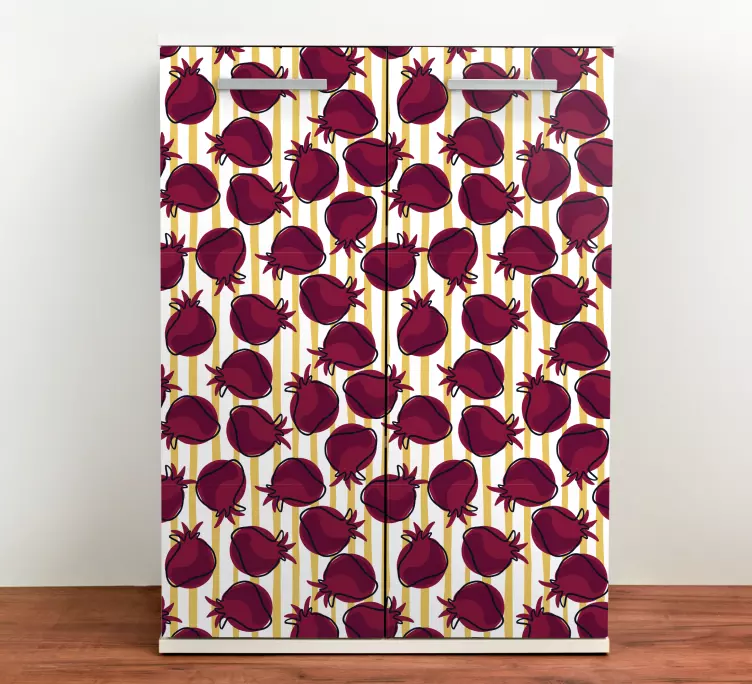 Random pattern pomegranate  furniture sticker - TenStickers