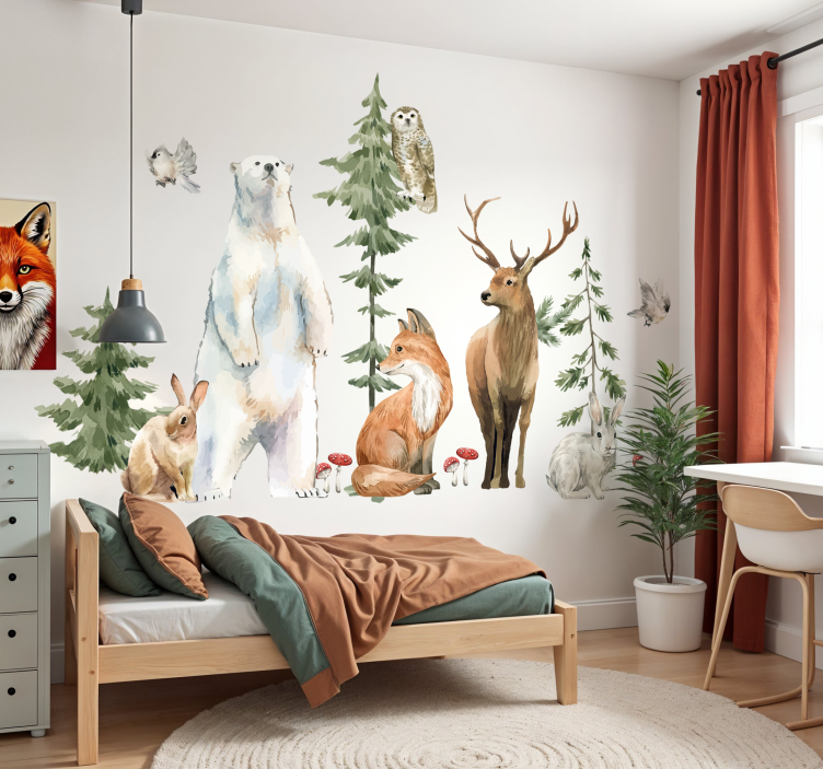 Realistic forest wall sticker - TenStickers