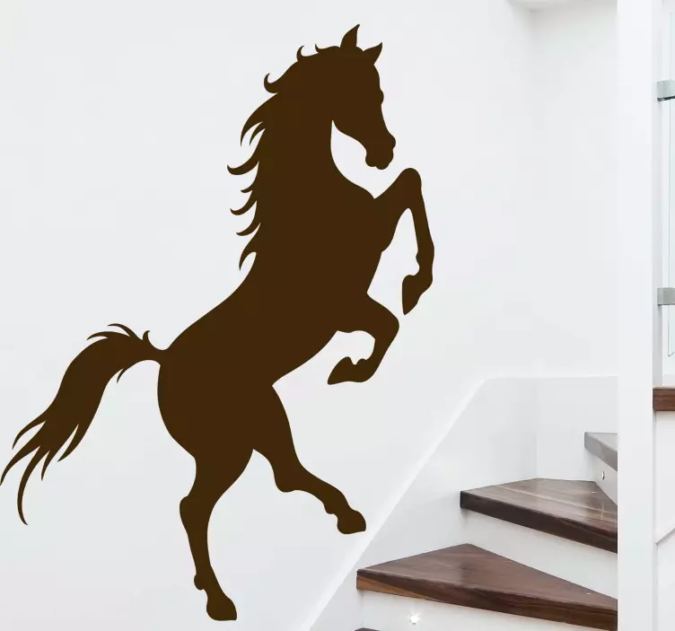 Rearing Horse Outline farm animal wall sticker - TenStickers