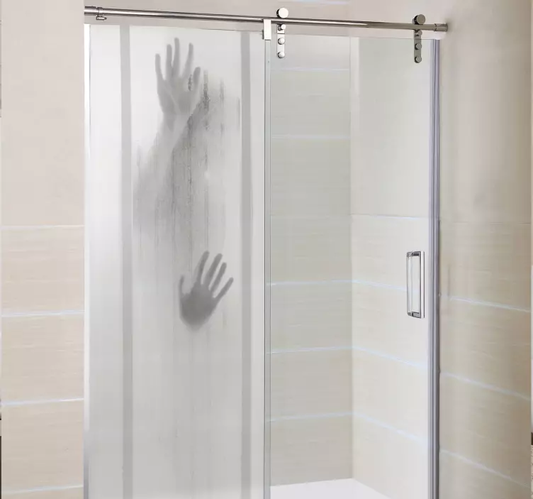 Recessed Figure Shower Screen Sticker - TenStickers