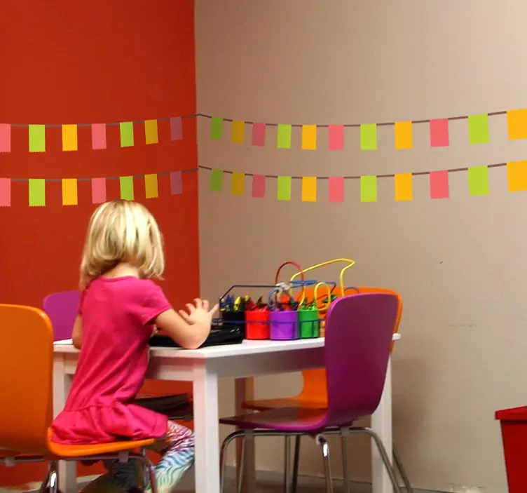 Rectangular Bunting Stickers - TenStickers