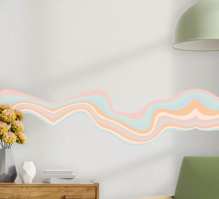 Retro '70s design different colors sticker - TenStickers