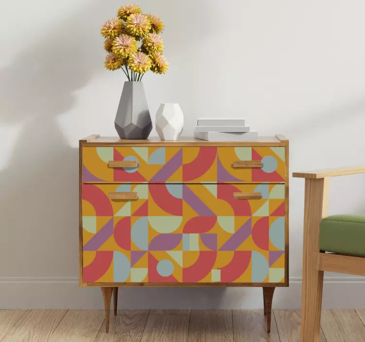 Retro Colors furniture decal - TenStickers