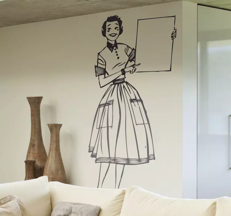 Retro Teacher Vintage Sticker - TenStickers