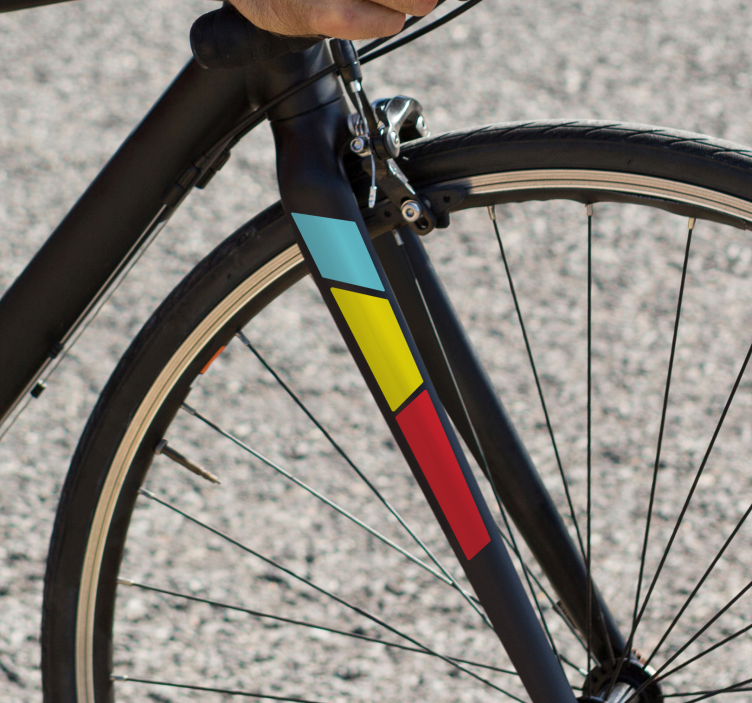 Front fork for road bicycle bike sticker - TenStickers