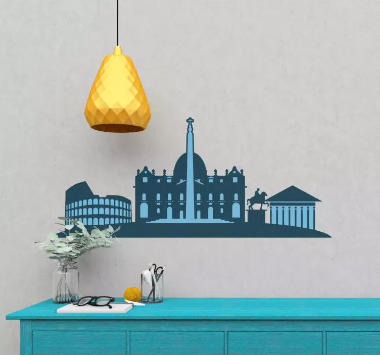 Roman Landmark Silhouette wall sticker - TenStickers