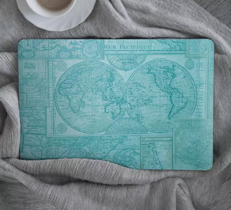 Round earth vintage  laptop skins - TenStickers