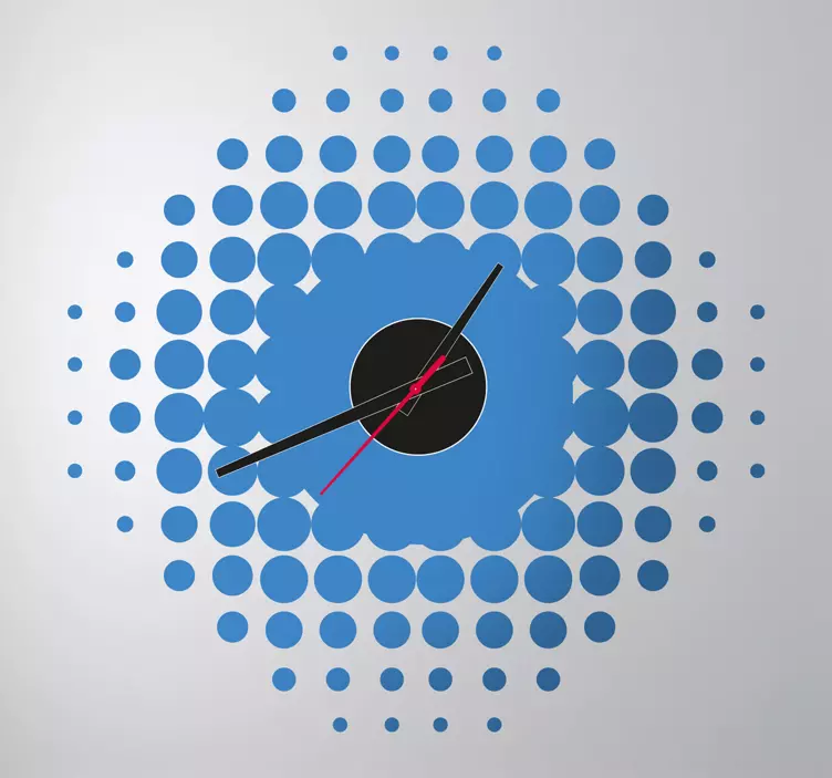 Round Gradient Wall Clock Sticker - TenStickers