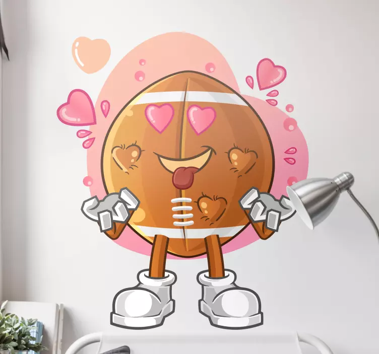 Rugby love rugby wall sticker - TenStickers
