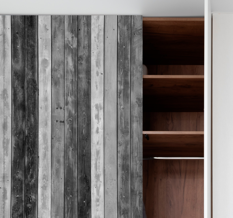Rustic gray wooden planks furniture decal - TenStickers