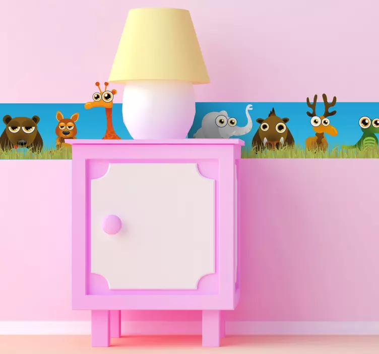 Safari Animals United Wall Sticker - TenStickers