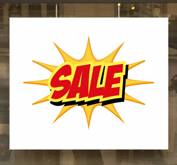 Sale sign comic book window sticker - TenStickers