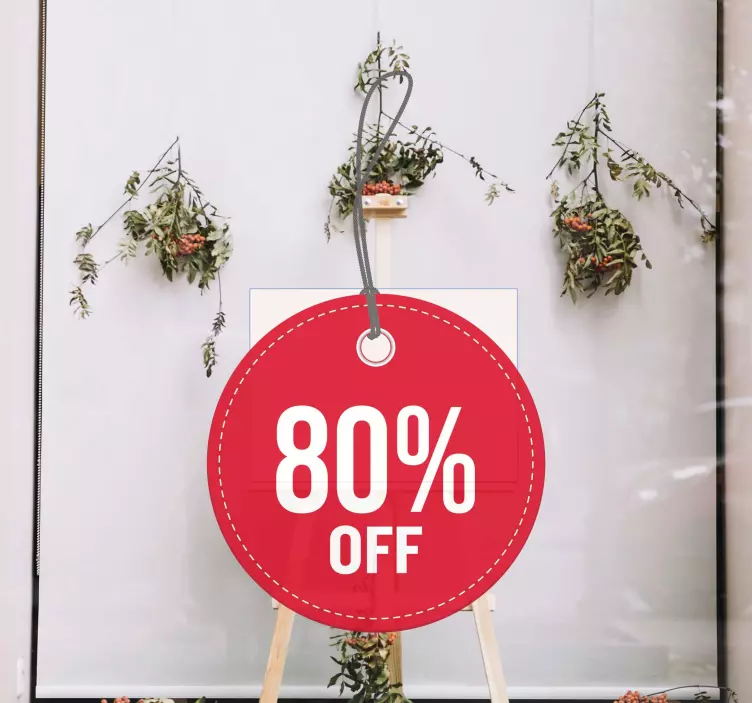 Sale tags window wall sticker - TenStickers