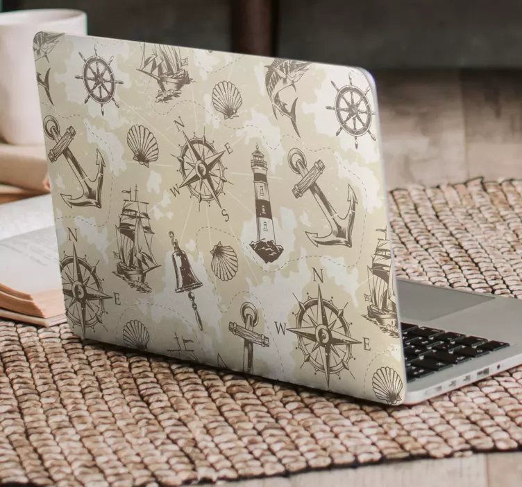 sea objects laptop vinyl skins - TenStickers