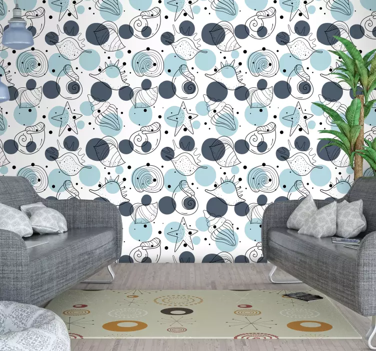 Seabed Wall Mural sticker - TenStickers