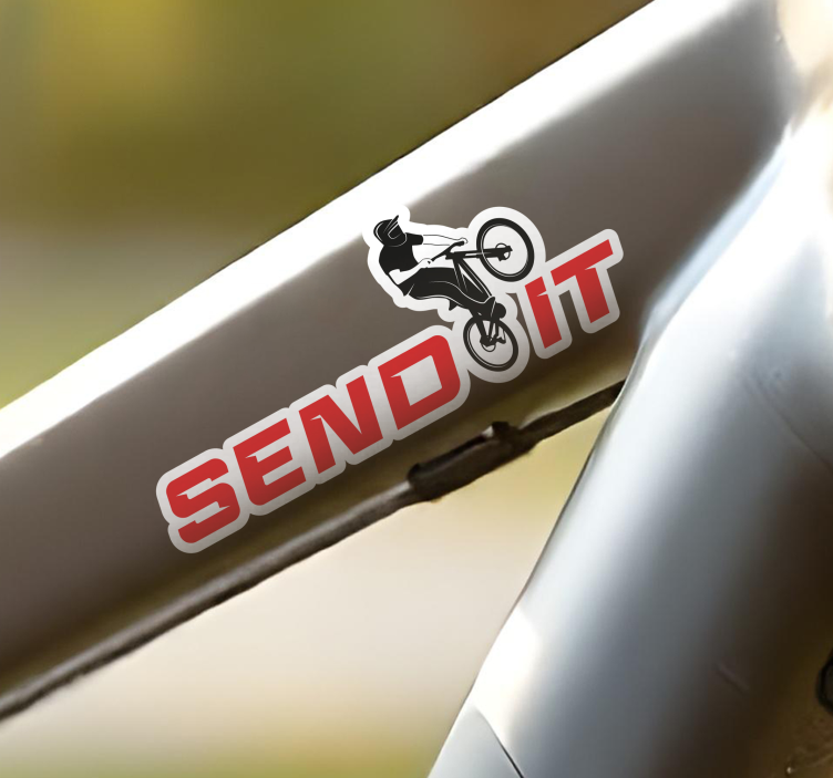 Send it funny bike sticker - TenStickers