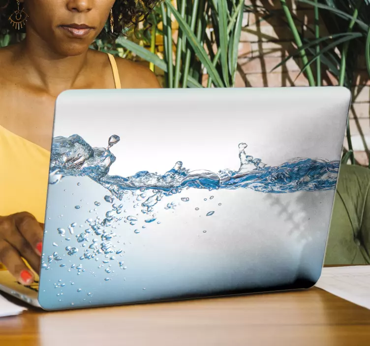 Shape of water laptop sticker - TenStickers