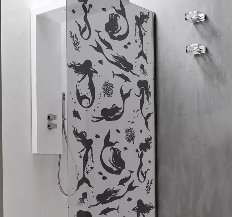 Shower sticker mermaid - TenStickers