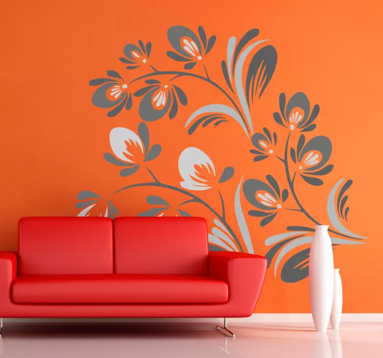 Simple Filigree Sticker - TenStickers