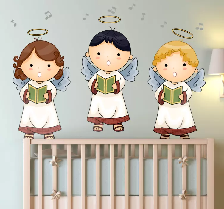 Singing Angel Trio wall stickers for kid - TenStickers