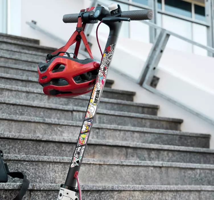 Skateboard Sticker Bomb scooter sticker - TenStickers