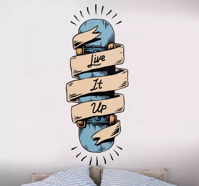 Skateboard text  wall sticker - TenStickers