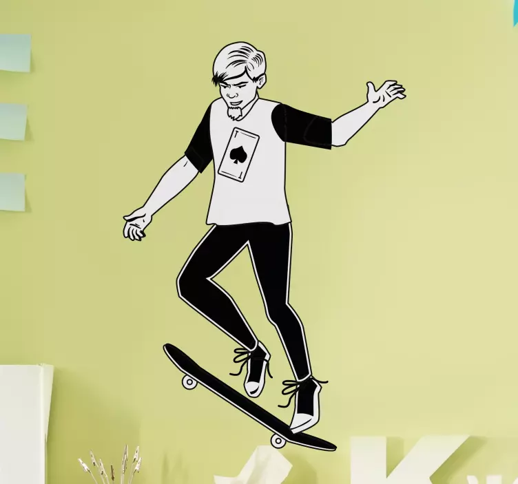 Skatebord figure wall sticker - TenStickers