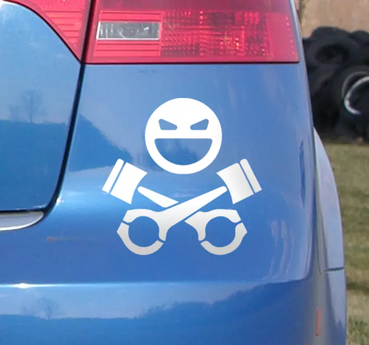 Skull and Keys Car Sticker - TenStickers