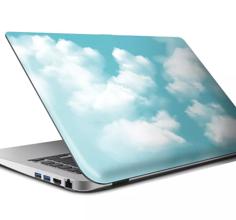 Sky clouds laptop sticker - TenStickers