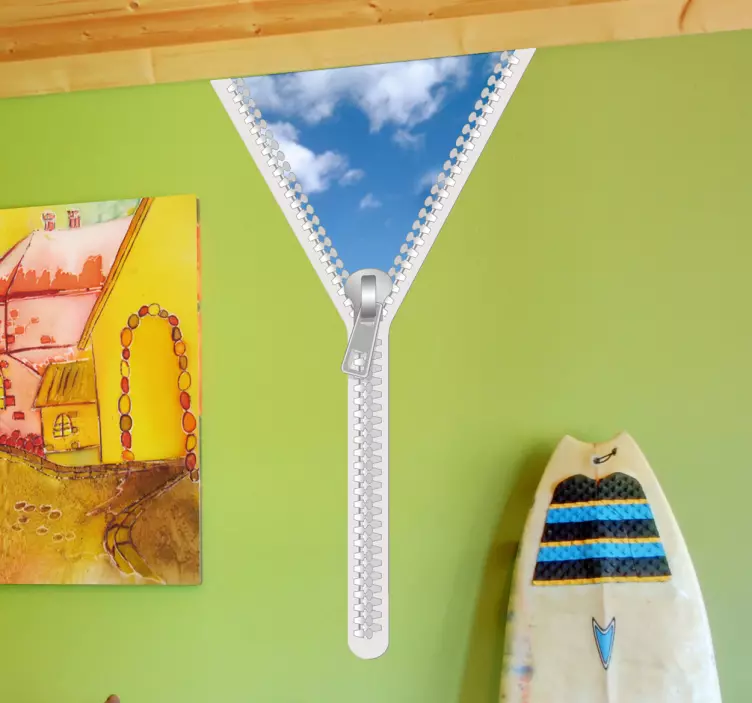 Sky Zipper Decorative Cloud Sticker - TenStickers