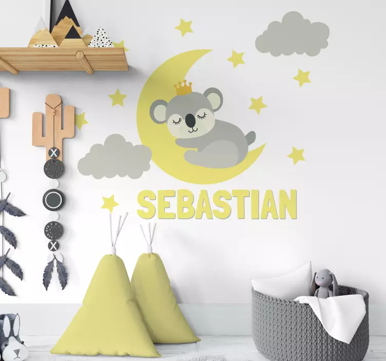 Sleeping king koala wall stickers children's room - TenStickers