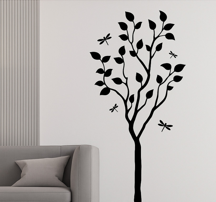 Small Tree design living room wall sticker - TenStickers