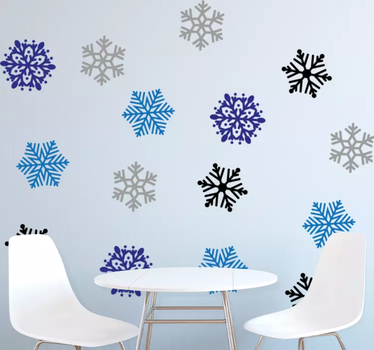 Snowflake Pattern Decorations nature wall sticker - TenStickers