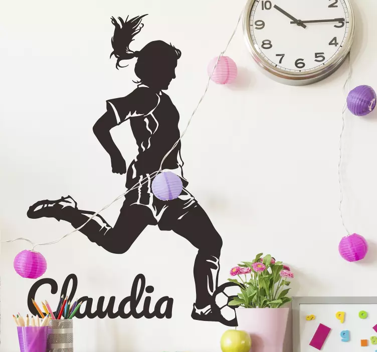 Soccer player football wall sticker - TenStickers