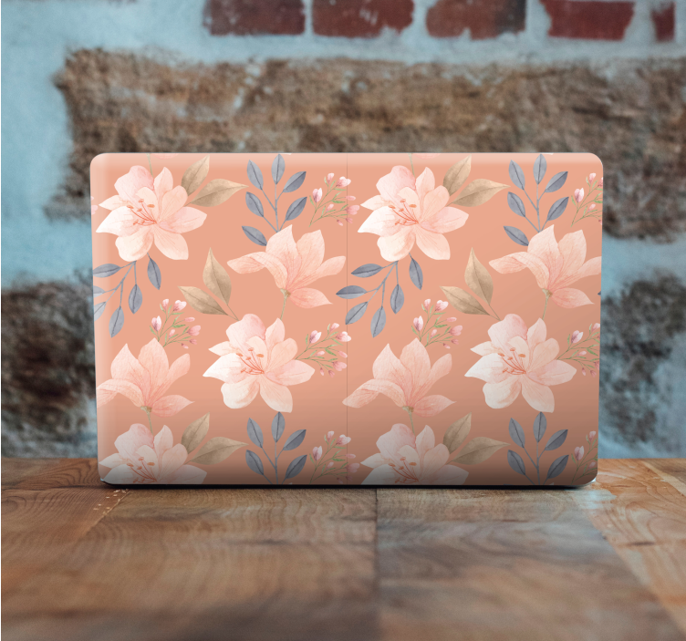 Sophisticated Floral Motif laptop skin - TenStickers