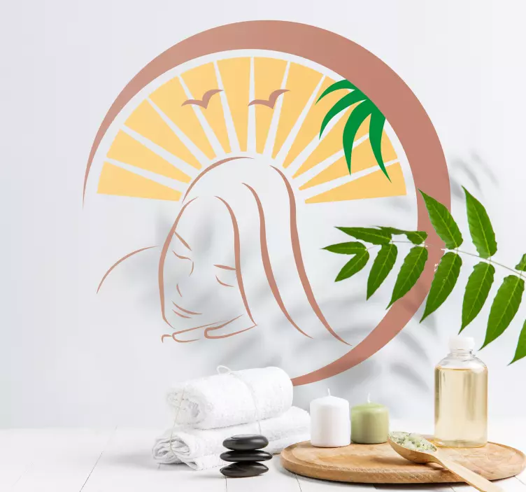 Spa massage wall vinyl sticker - TenStickers