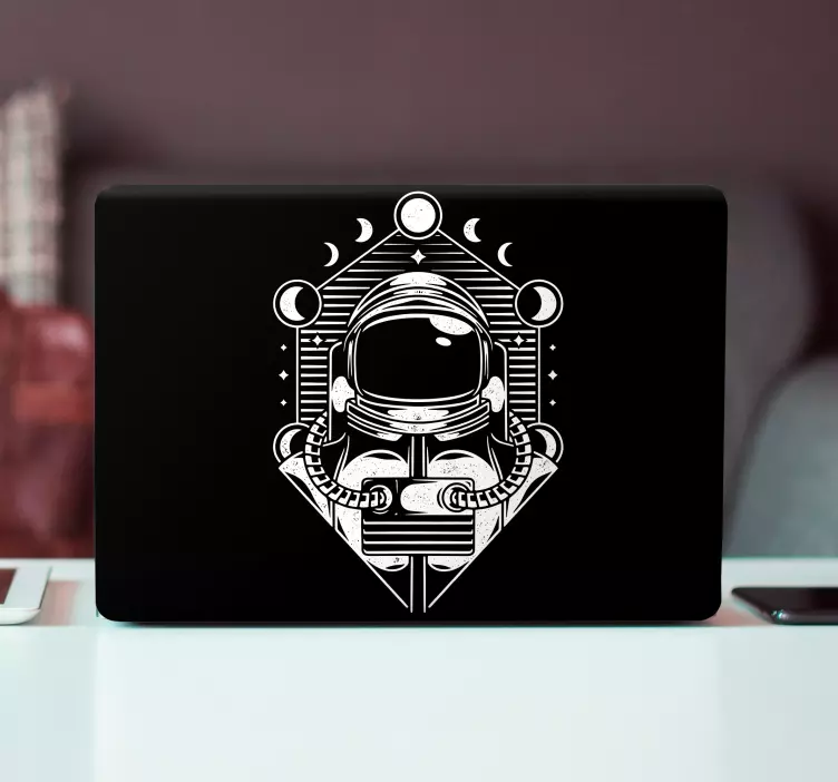 Spaceman universe vintage design laptop skins - TenStickers